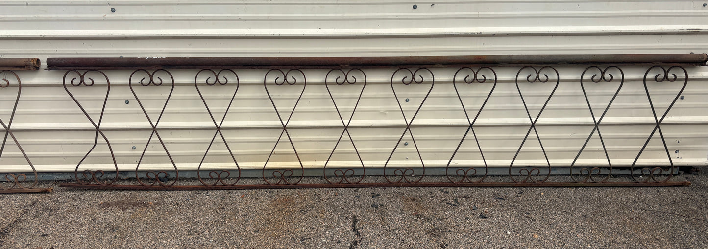 24 Feet of Iron Fence Panels GA21385