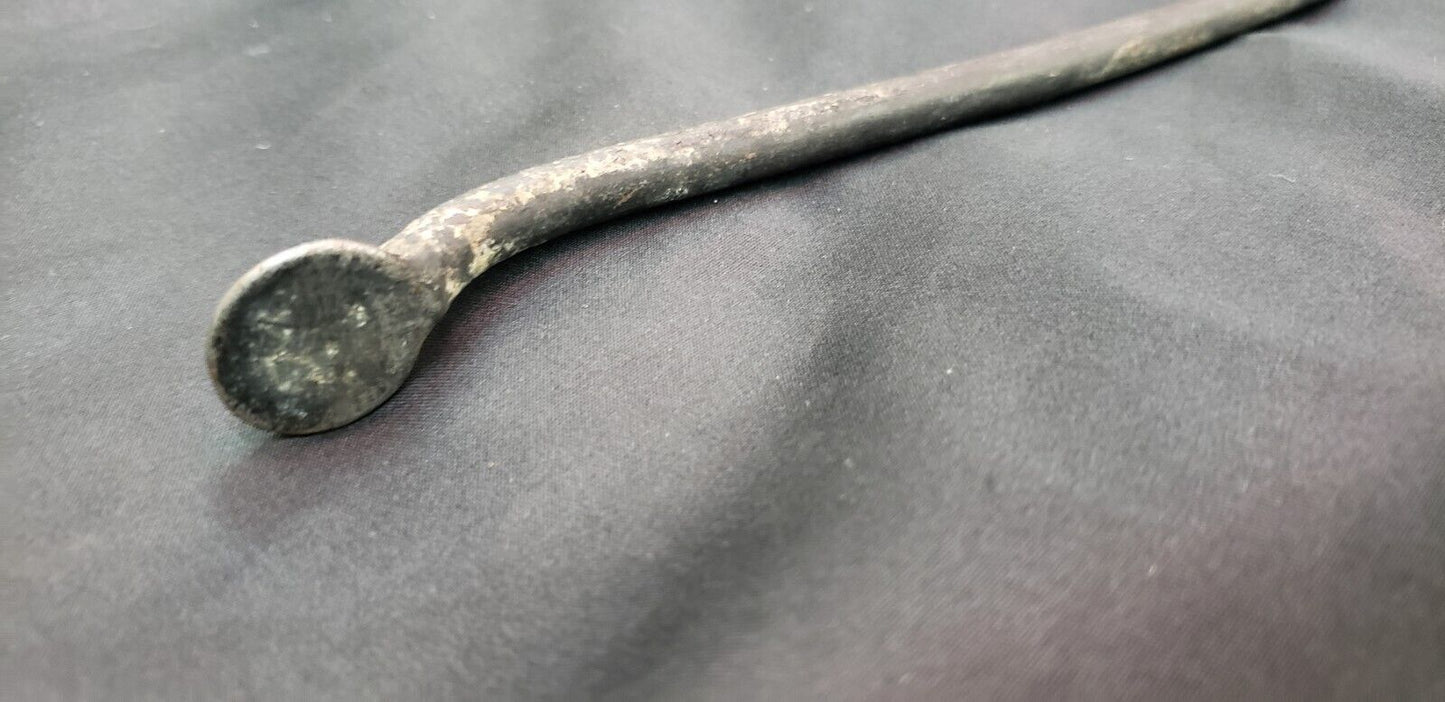 18th Century Wrought Iron & Cast Brass Fireplace Ember Tongs