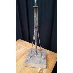 Reclaimed Wrought Iron & Wood Lightning Rod With Top Finial #GA170