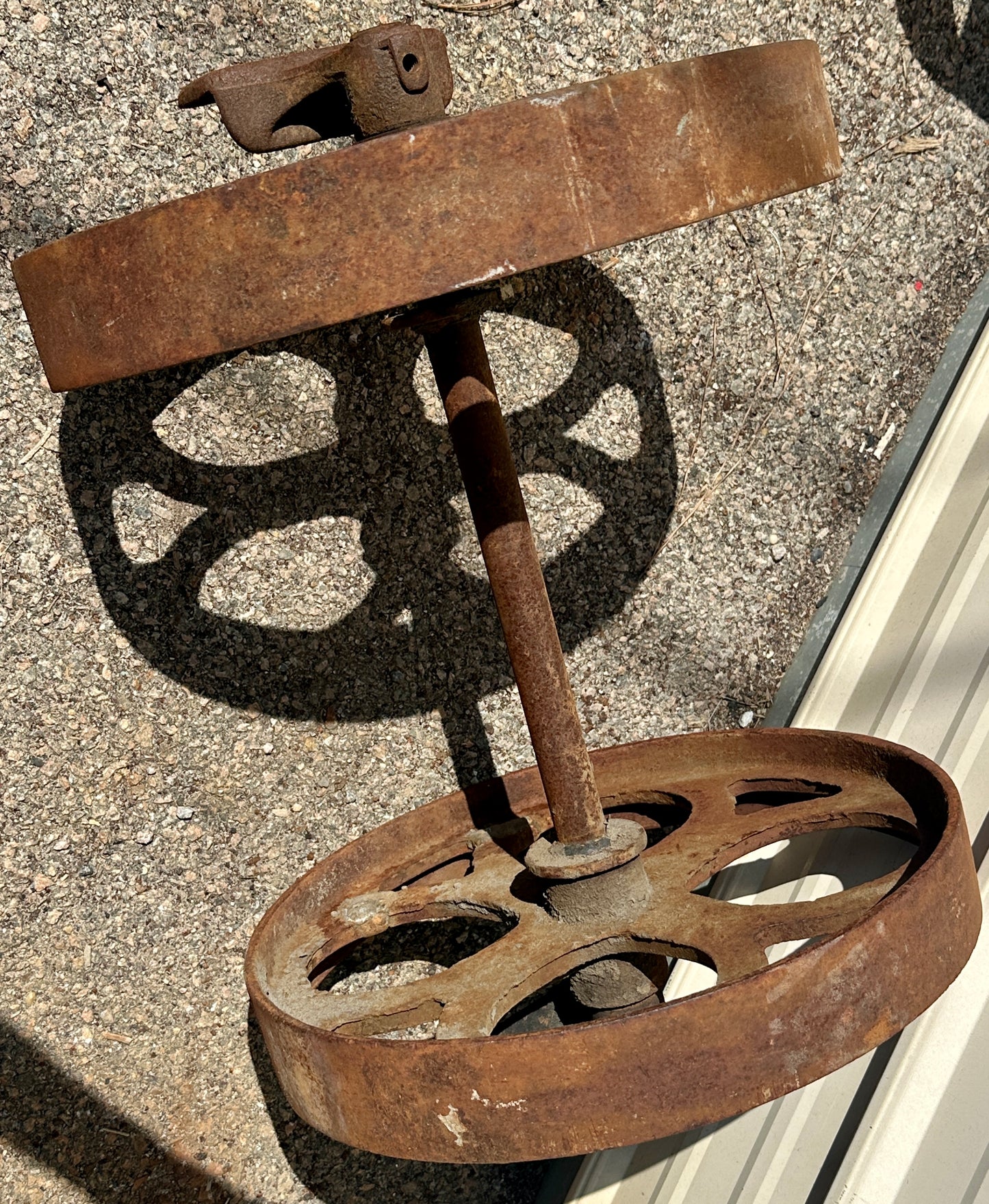 Pair of Industrial Cast Iron Cart Wheels GA20950