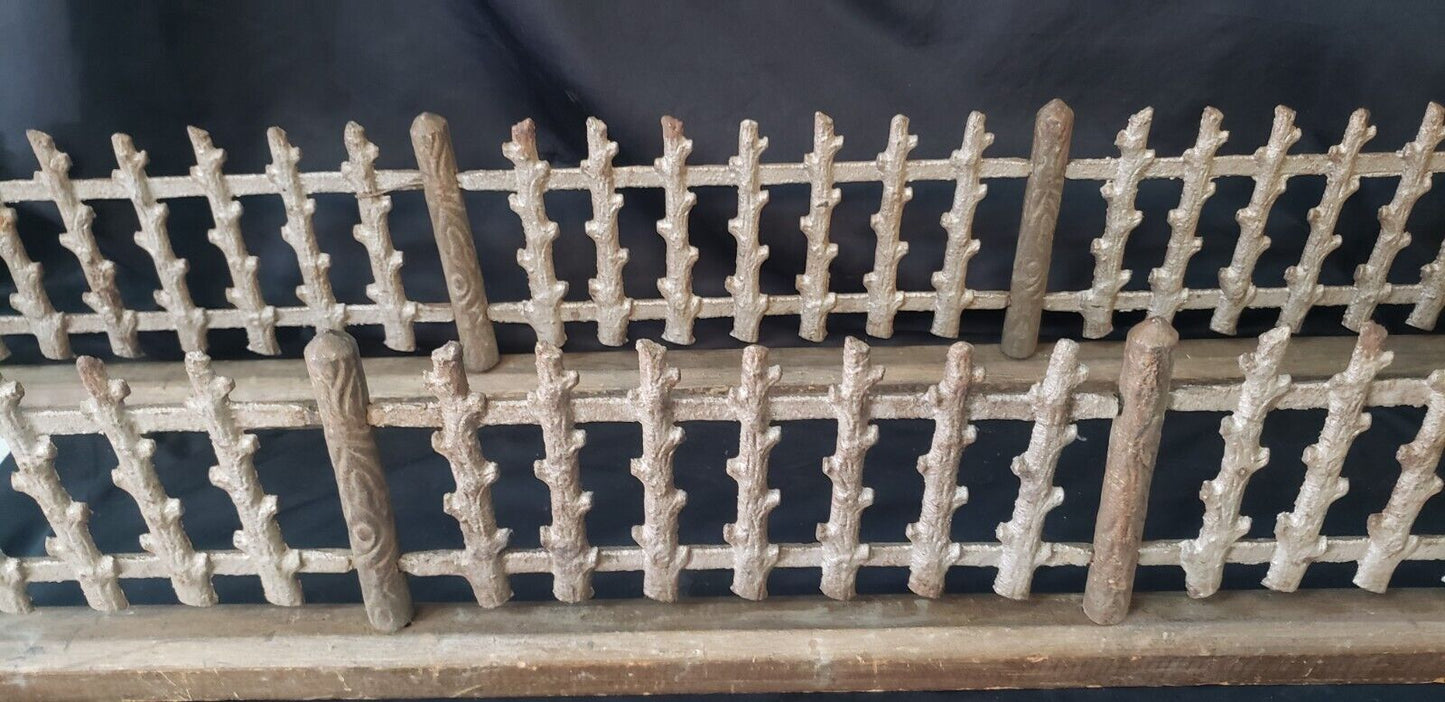 Ornate Cast Iron Miniature or Dollhouse Fence Panels 43" x 8 1/2" GS00184