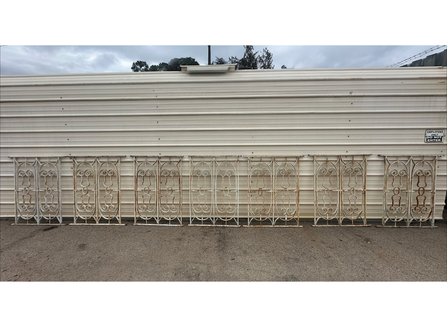 102 Ft of Antique White Garden Gate Fence Panels GA20883