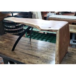 Custom Designed Red Cedar & Iron Waterfall Table #redcedar