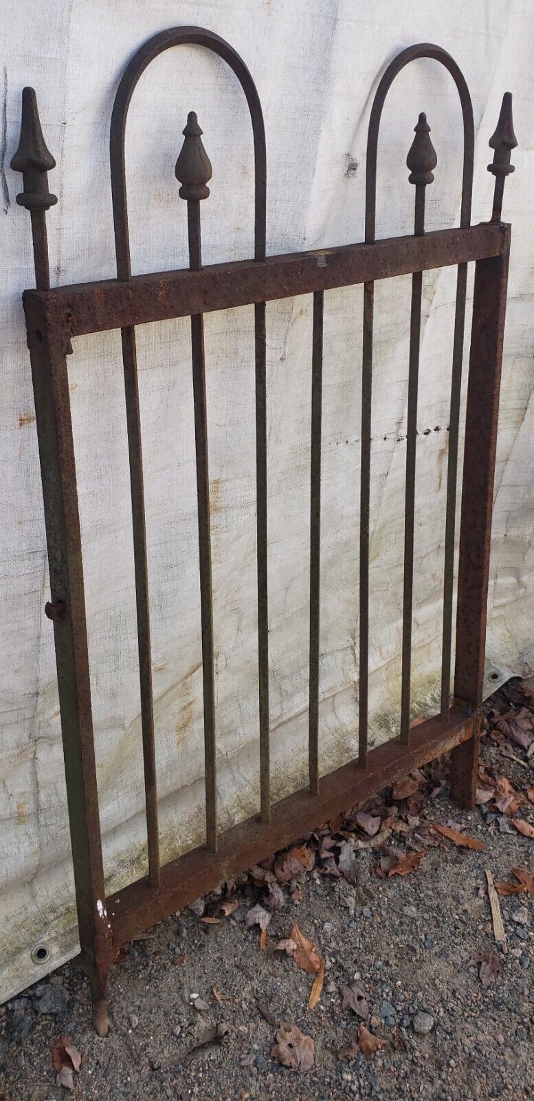 Narrow Wrought Iron Gate with Arrow Finials 26 1/2" Wide by 42 1/4" Tall GA9605