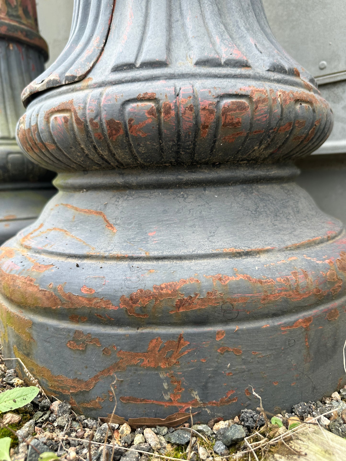 10 Ft Cast Iron Fluted Street Lamp Posts GA20290 - 3 Available!