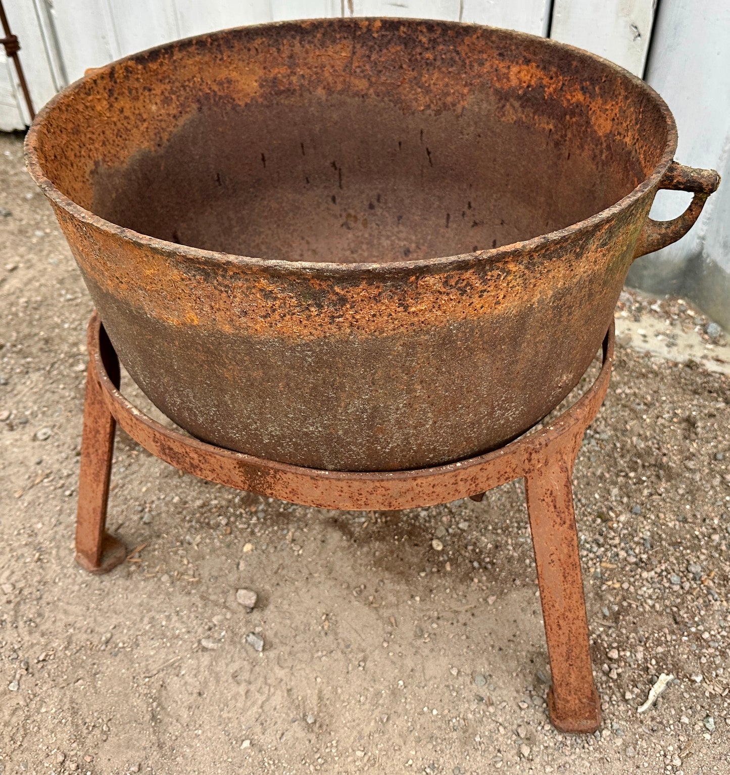 Antique Cast Iron Cauldron w/ Stand GA20890