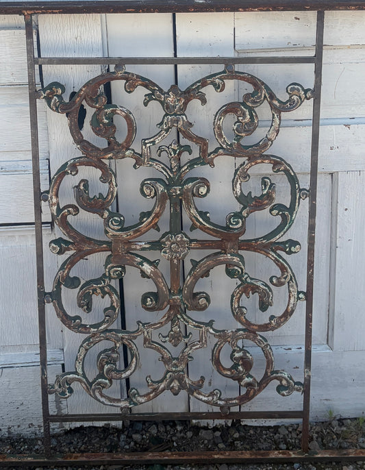 160 feet of Wrought Iron Fence Panels w/ Ornate Cast Iron GA21139