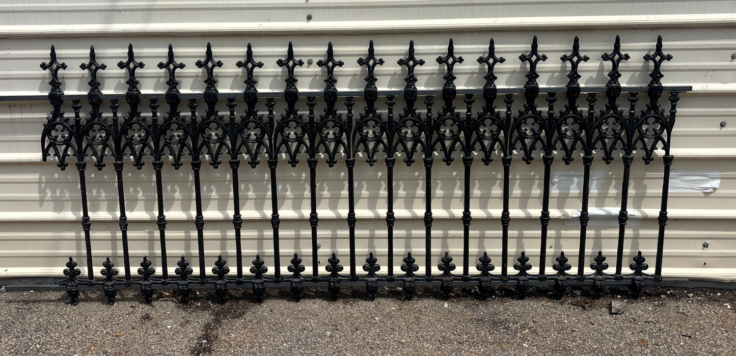 38 Feet of Victorian Cast Iron Porch Railing GA21299