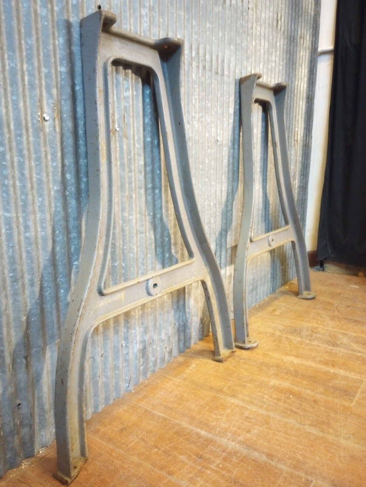 Pair of Cast Iron Machine Legs 30" Tall x 22" Wide