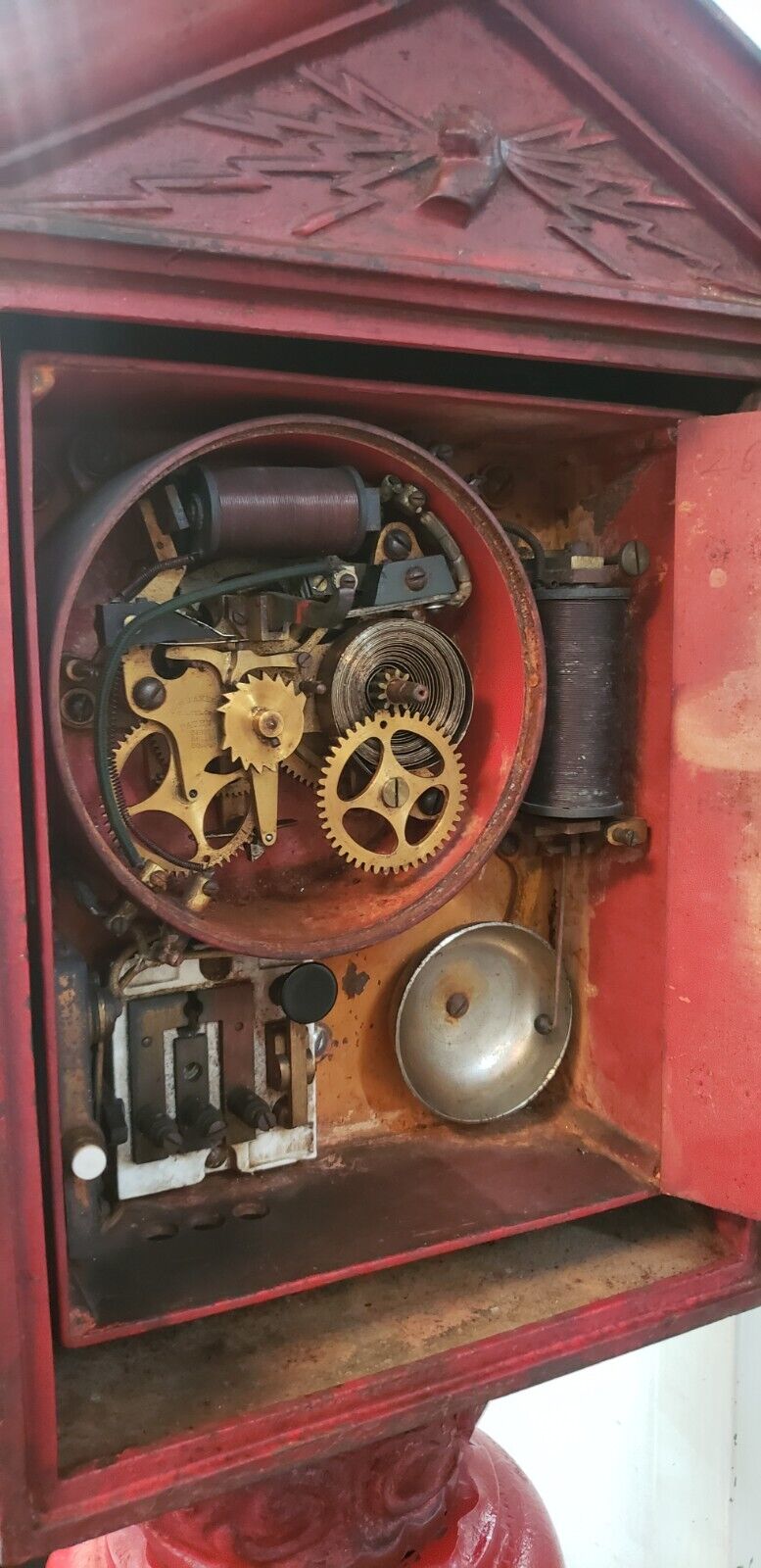Restored 1800's Gamewell N.Y. Fire Alarm Telegraph Co. Station Box on Pole