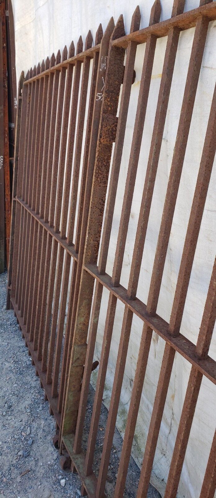 Pair of Heavy Duty Wrought Iron Gates 61" Tall x 54" Wide GA9407