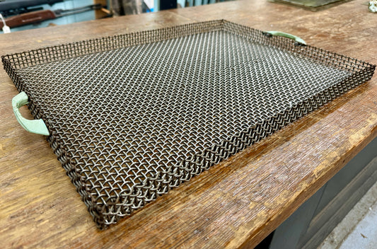 Galvanized Steel Braided Serving Trays w/ Handles - 7 Available - GA20738