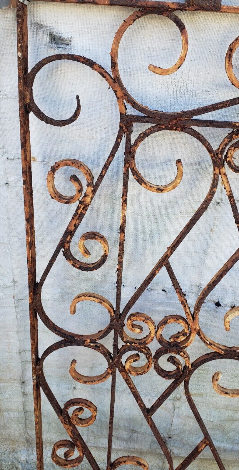 Pair of Ornate Wrought Iron Driveway Property Gates 39" x 48 1/2" GA9432