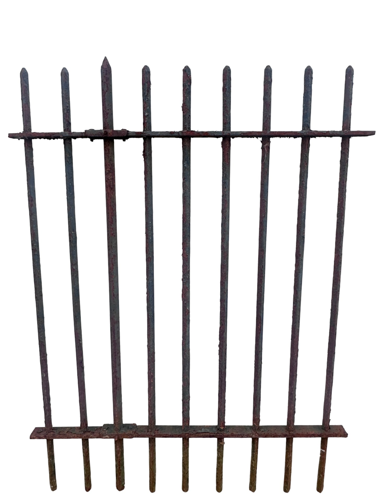 33 Ft of Antique Wrought Iron Spear-Top Fencing GA21042
