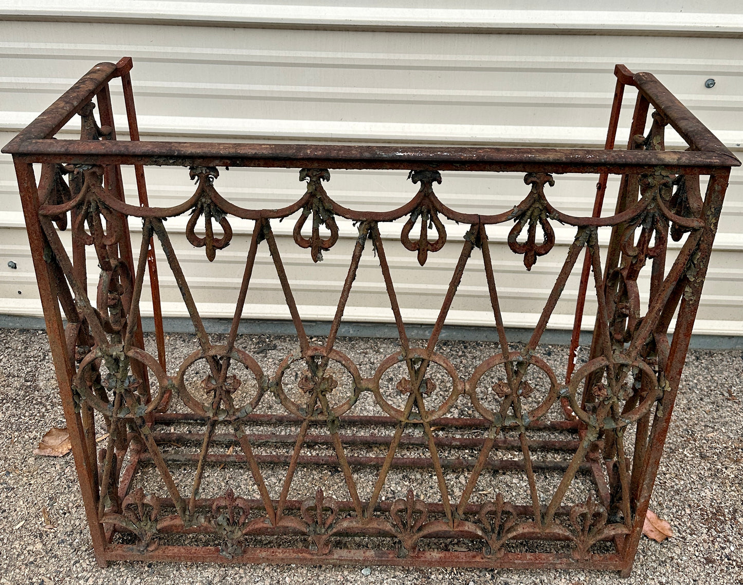 Antique Wrought Iron Three-Sided Balcony Railing GA20522