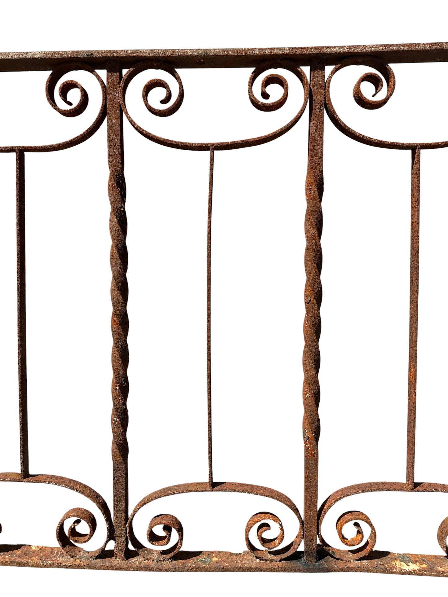 13 Ft of Antique Wrought Iron Fencing GA21020