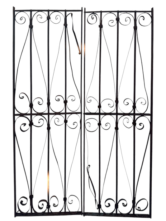 Pair of Antique Wrought Iron 56" Tall Gates GA20640