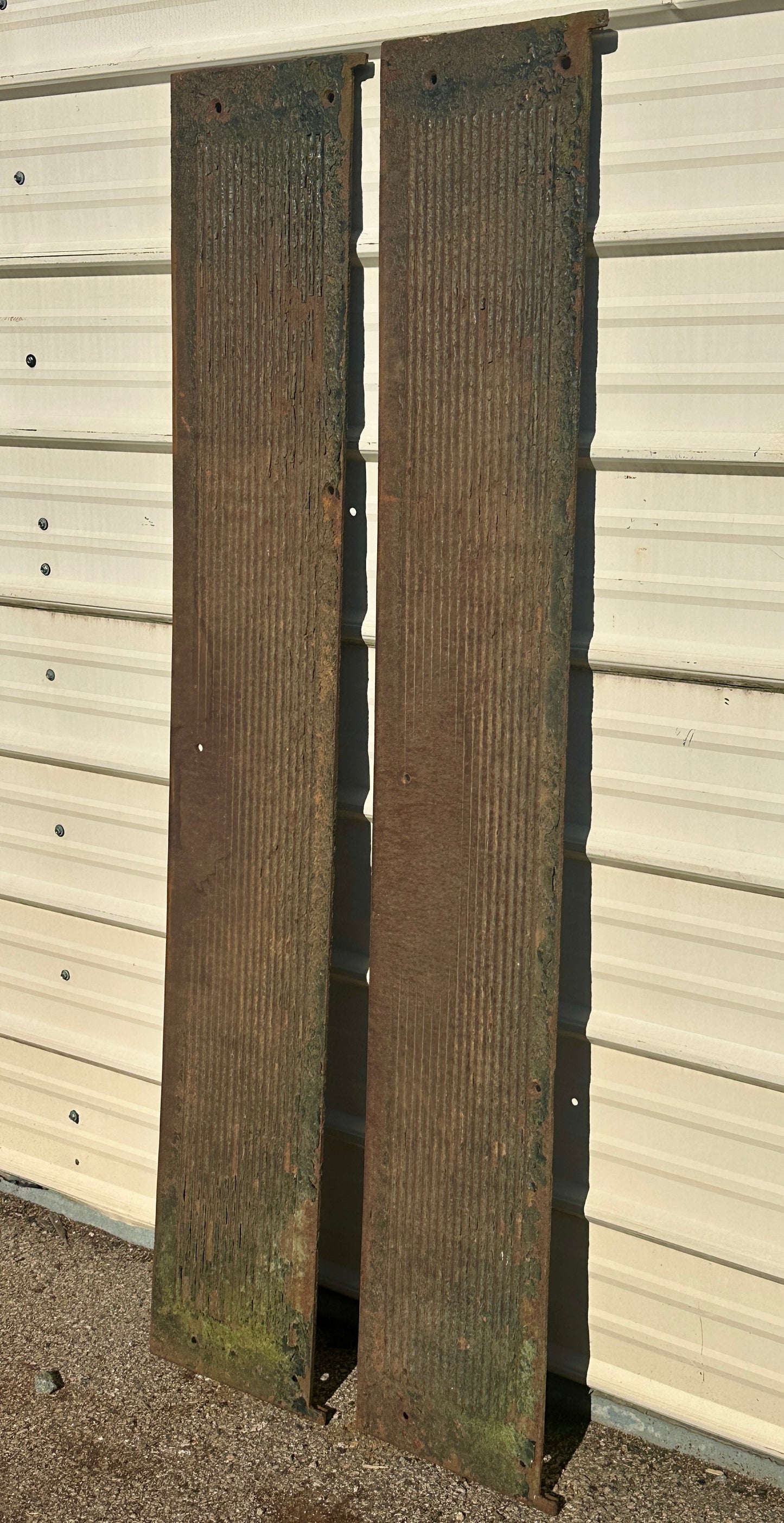 Pair of 65" Long Cast Iron Stair Treads GA20618