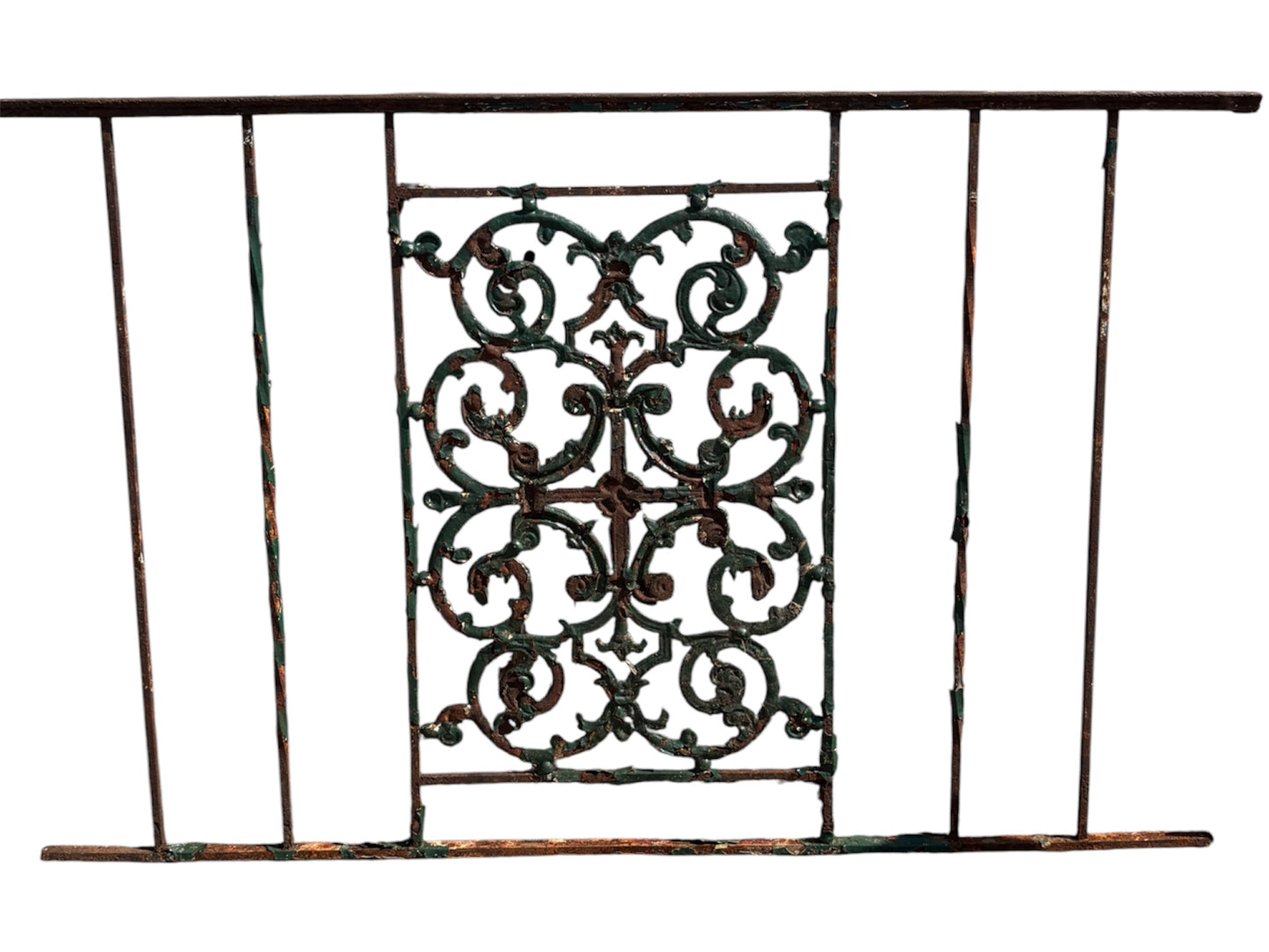 160 feet of Wrought Iron Fence Panels w/ Ornate Cast Iron GA21139