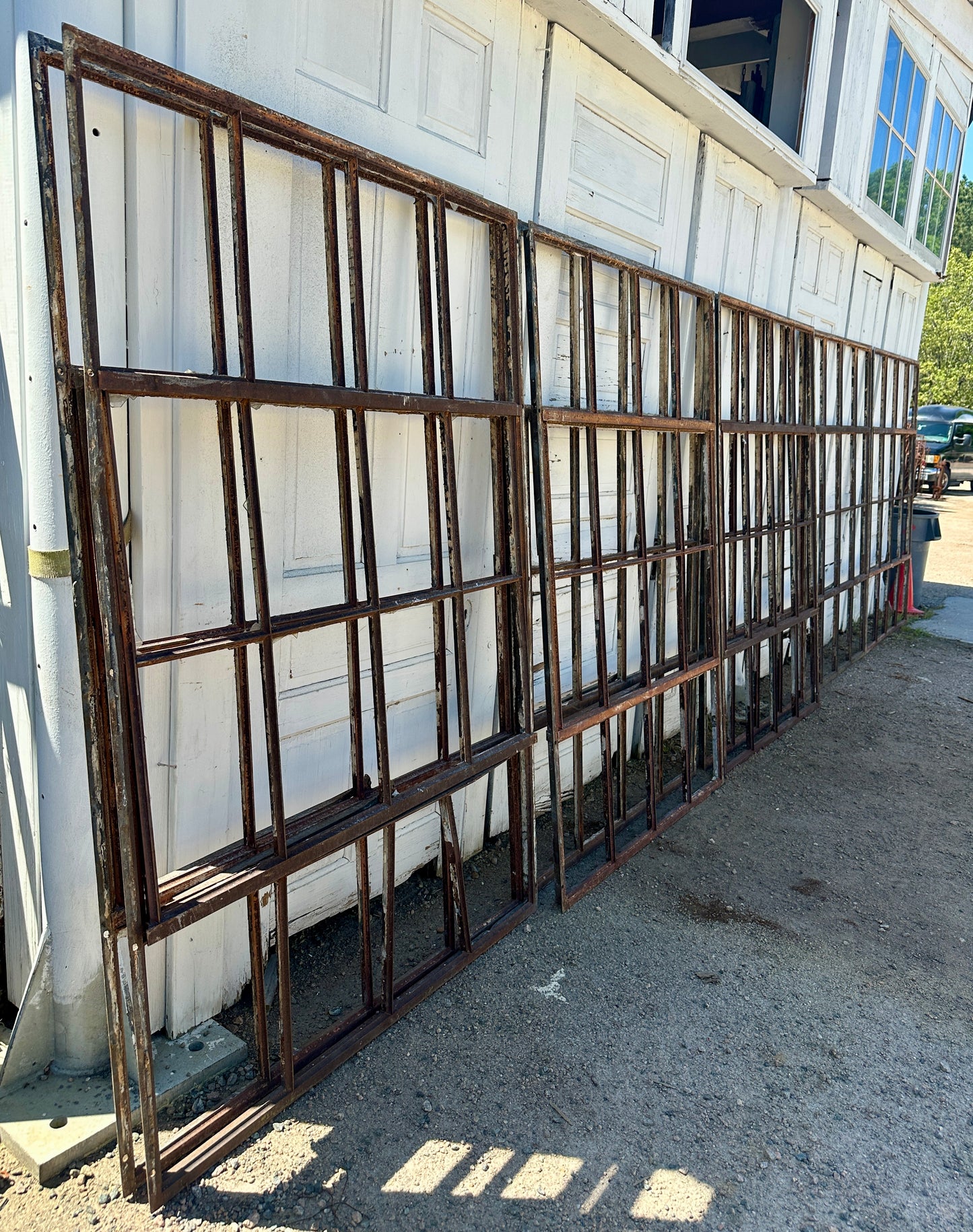 Set of 8 Industrial Steel Casement Windows w/ Swingouts - 51" x 75" - GA21014