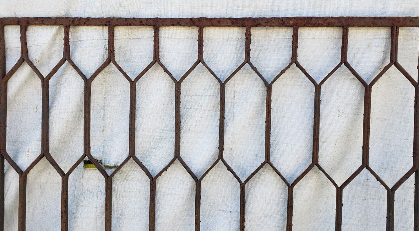 Set of 4 Wrought Iron Honeycomb Design Gate Panels Wide GA9438