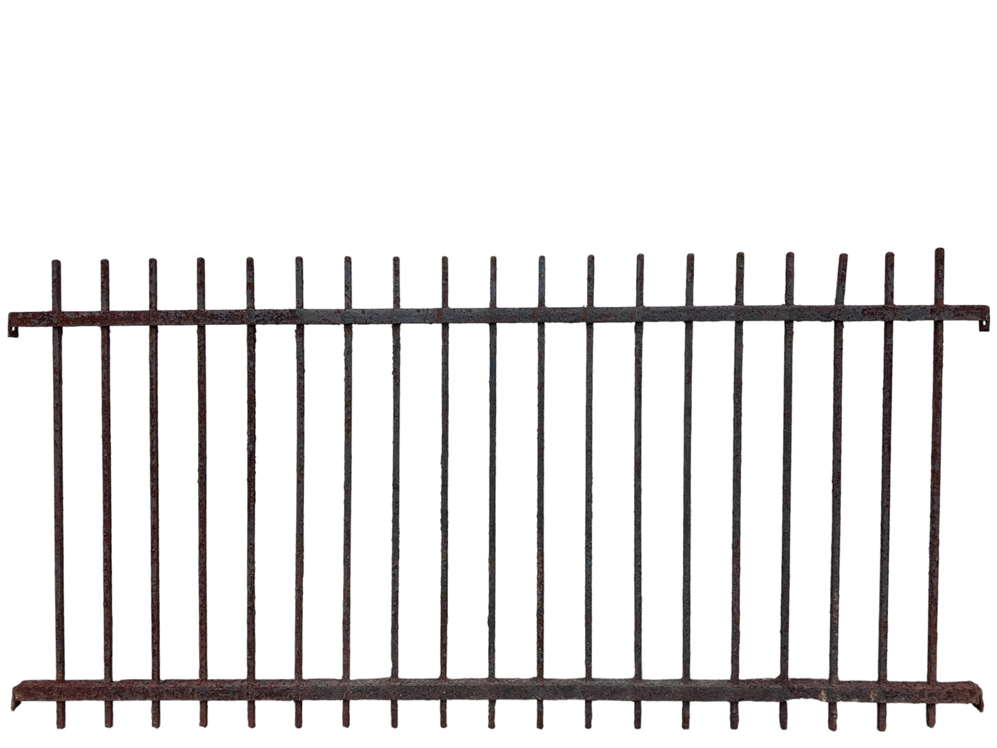 77 Ft of Antique Wrought Iron Picket Fencing GA21061