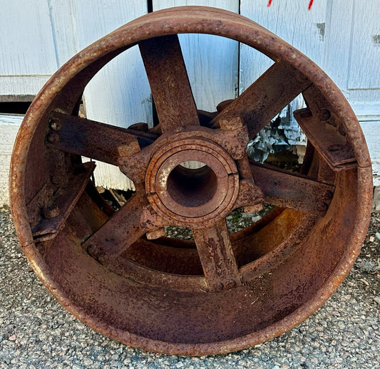 Antique Industrial Salvaged Cast Iron Wheel GA20899