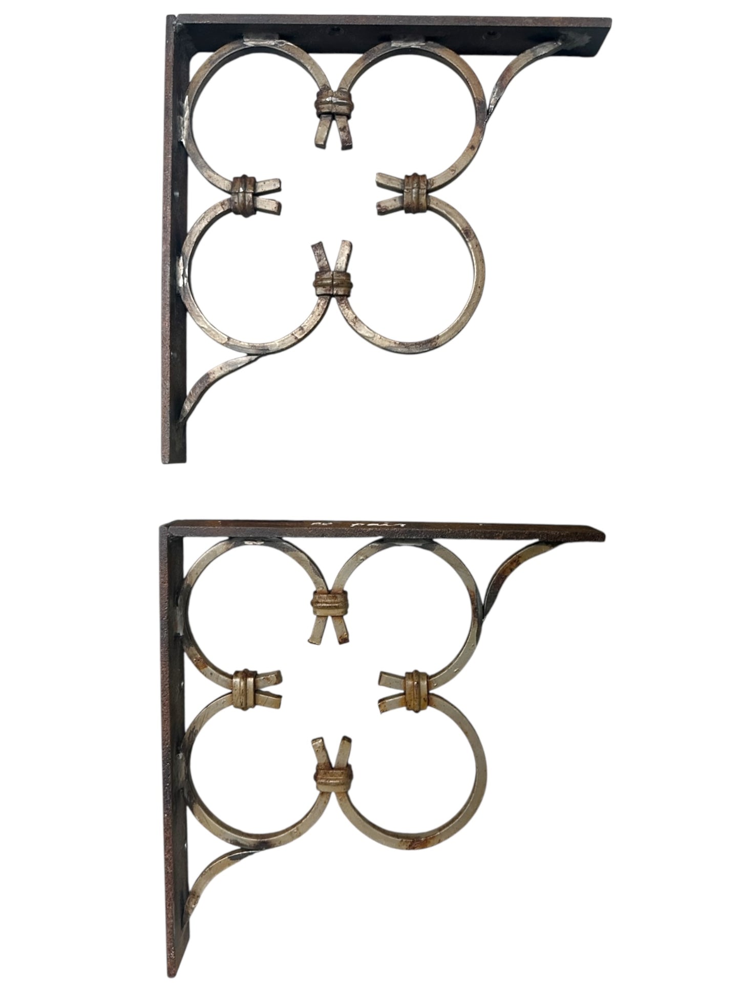 Antique Wrought Iron Shelving Brackets - 3 Pairs Available - GA20791