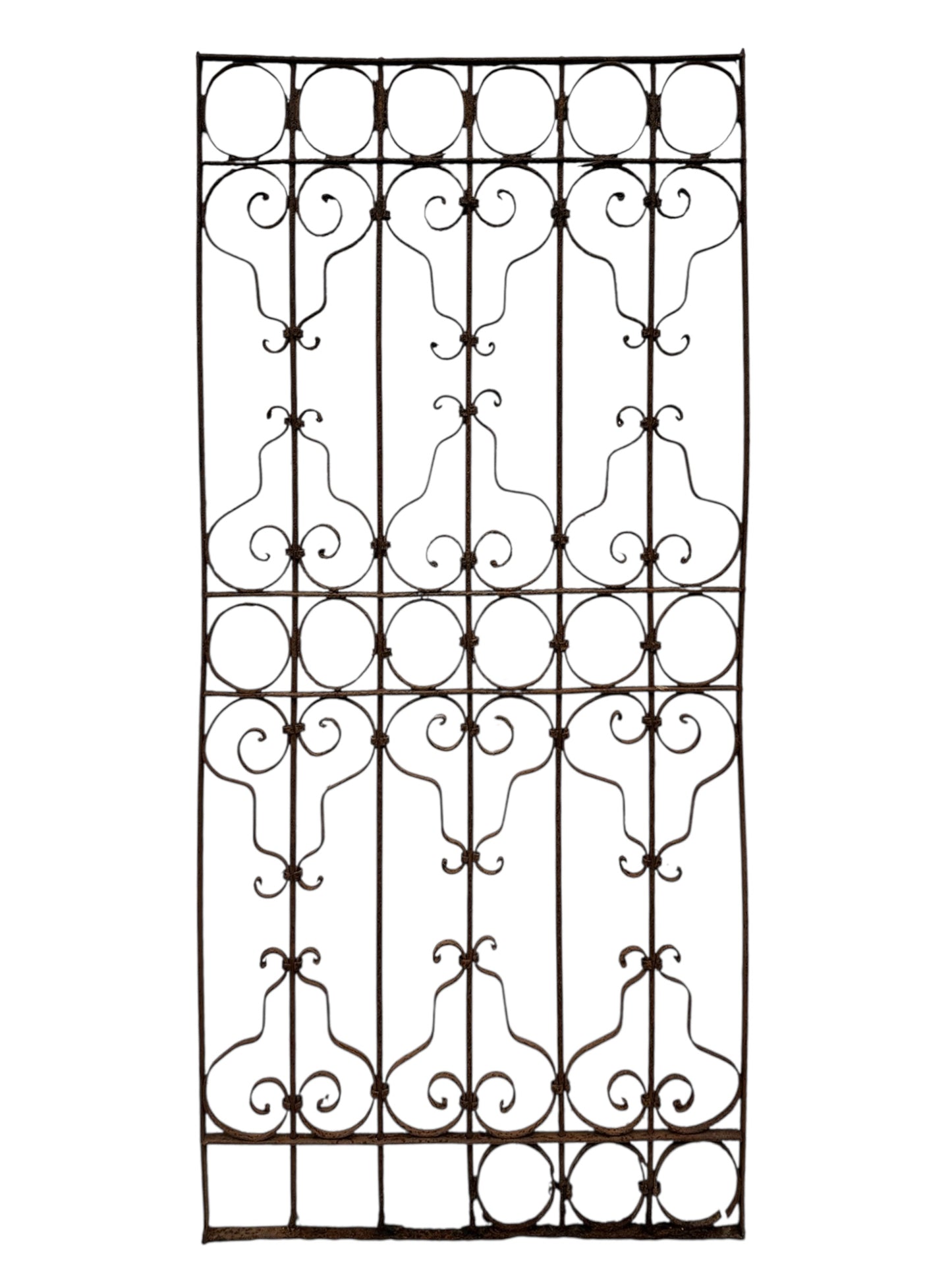 Antique Wrought Iron Gate 38" W x 76" T - GA20740