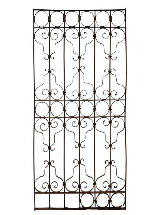 Antique Wrought Iron Gate 38" W x 76" T - GA20740