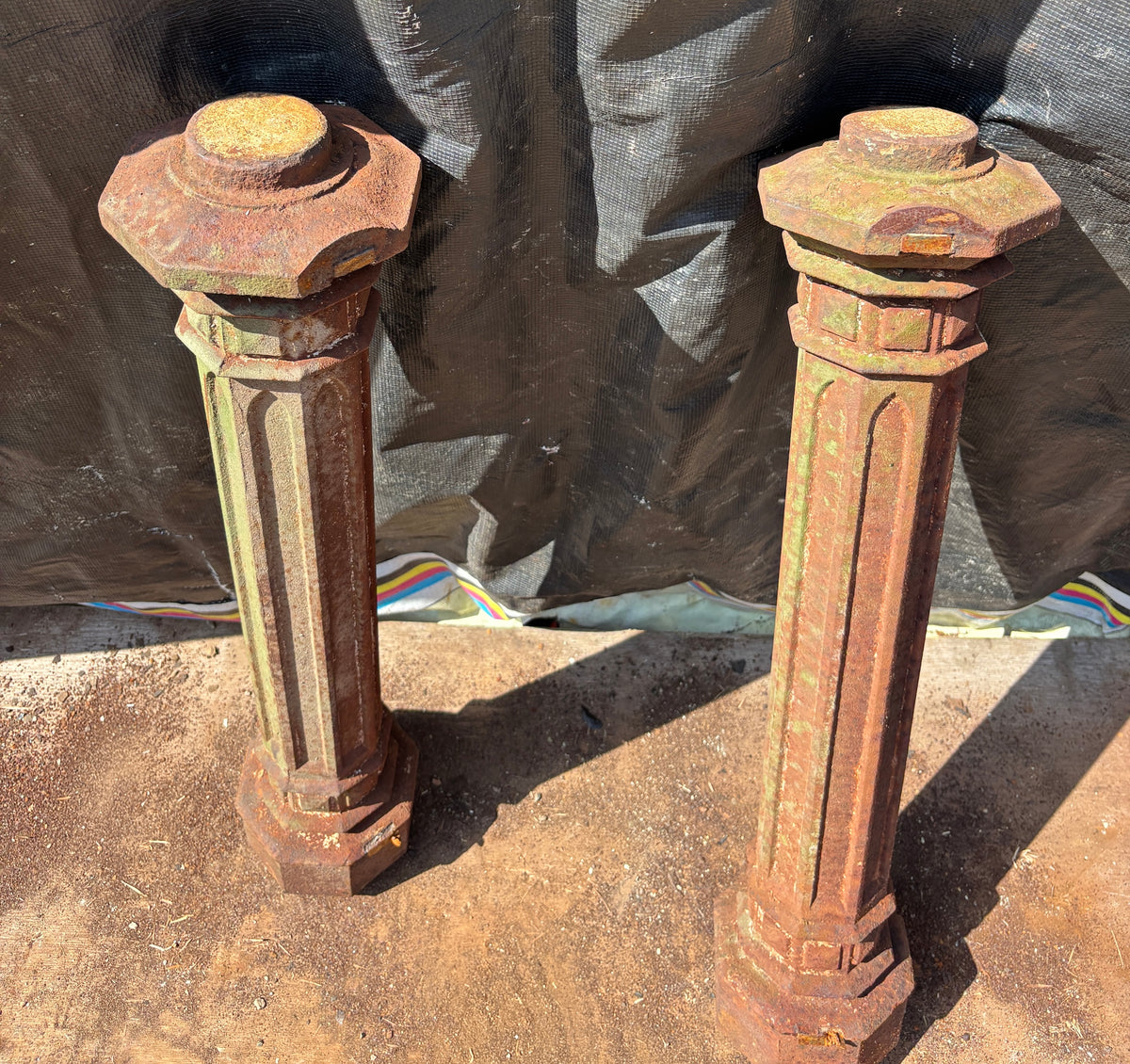 Pair of Cast Iron Newel Posts GA21638