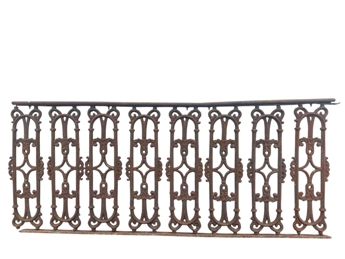 18 Ft of Ornate Antique Iron Garden Fencing GA20878