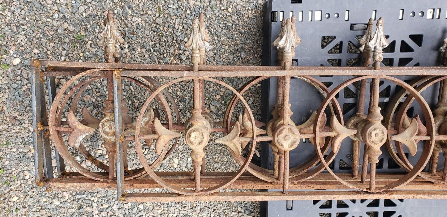 Restored Roofwalk Widow's Walk Ornate 4 Panel Iron Set 19' + Sq Feet GS00374