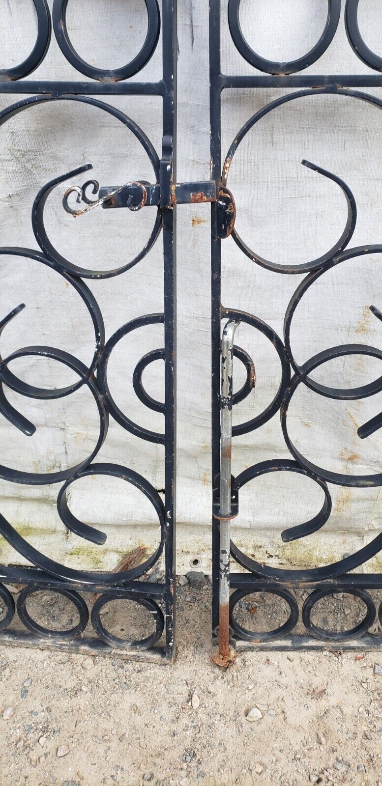 Pair of Ornate Art Nouveau Gate Panels 65" W x 41 1/2" T GA9538
