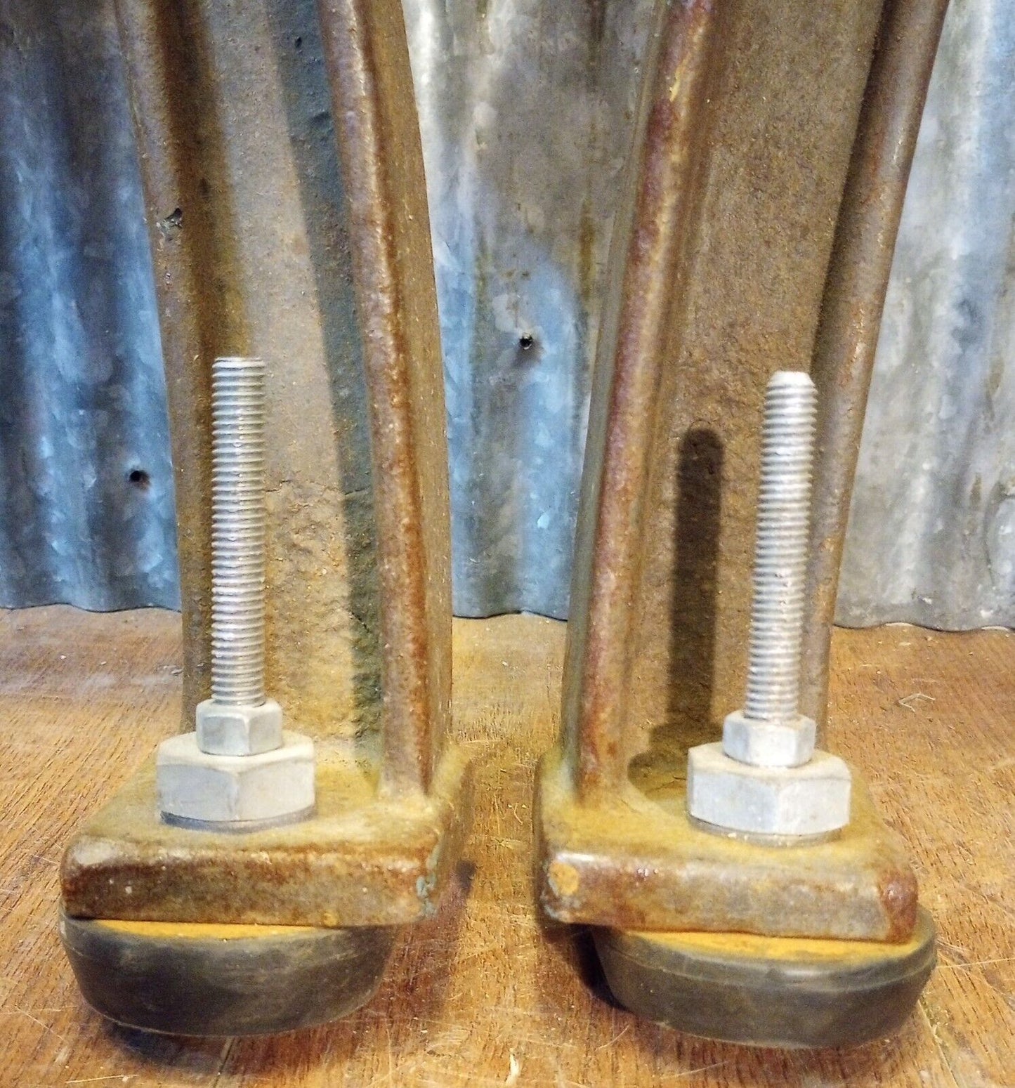 Pair of Cast Iron Machine Legs 30 1/2" T x 24" W
