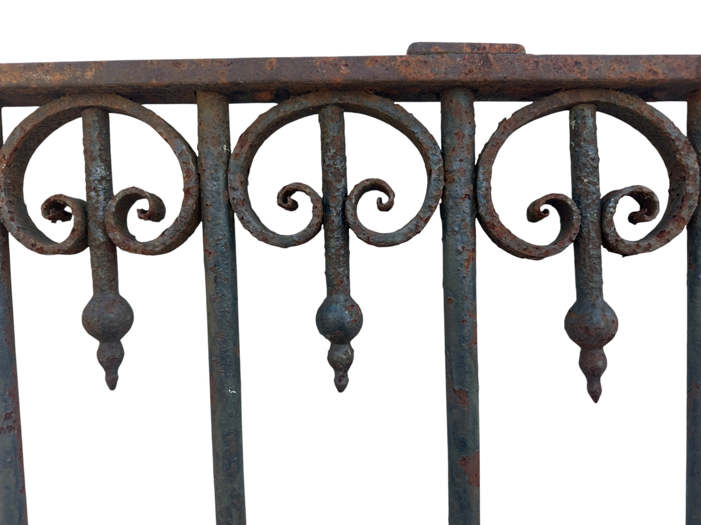 Antique Wrought Iron Victorian Style Garden Gate - 39" W x 39.75" T - GA20972