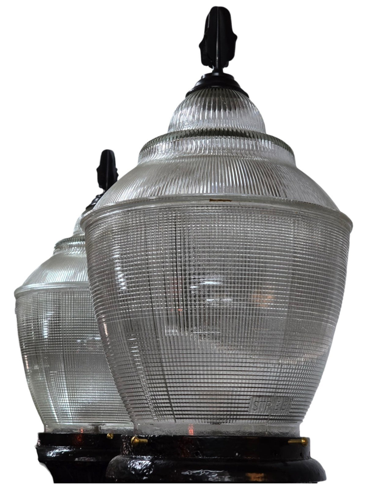 Pair Of Early 1900's Cast Iron Light Posts 93" GAM0257