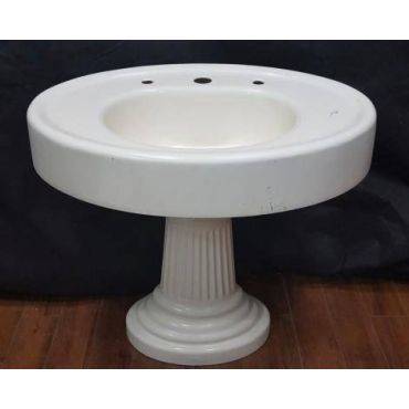 Restored Cast Iron Sink & Pedestal #GA124