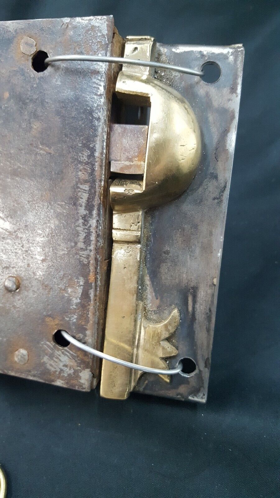 Restored 1800's Iron & Brass Complete Carpenter #60 Lock Set