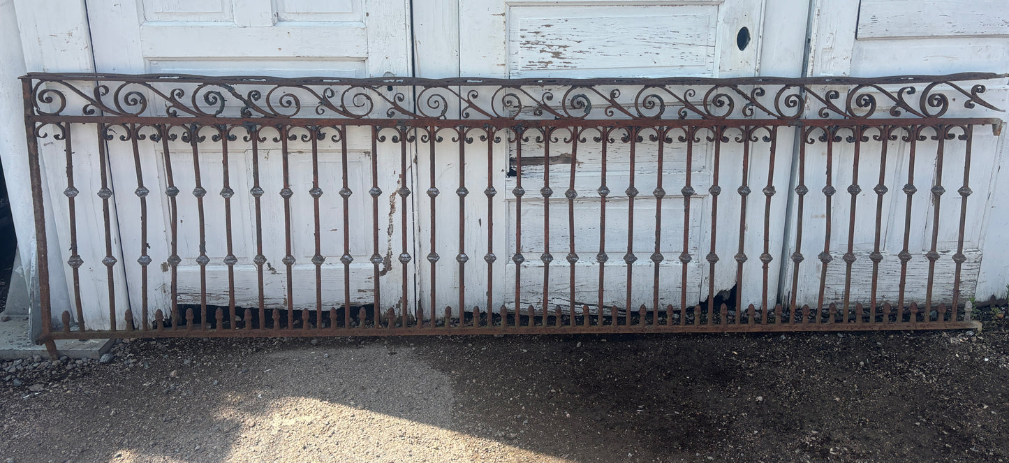 19 Feet of Iron Fence Panels GA21304