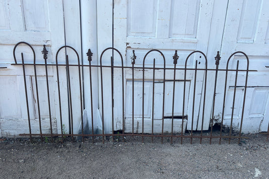 20 Ft of Wrought Iron Hairpin Fencing with Finials GA21236