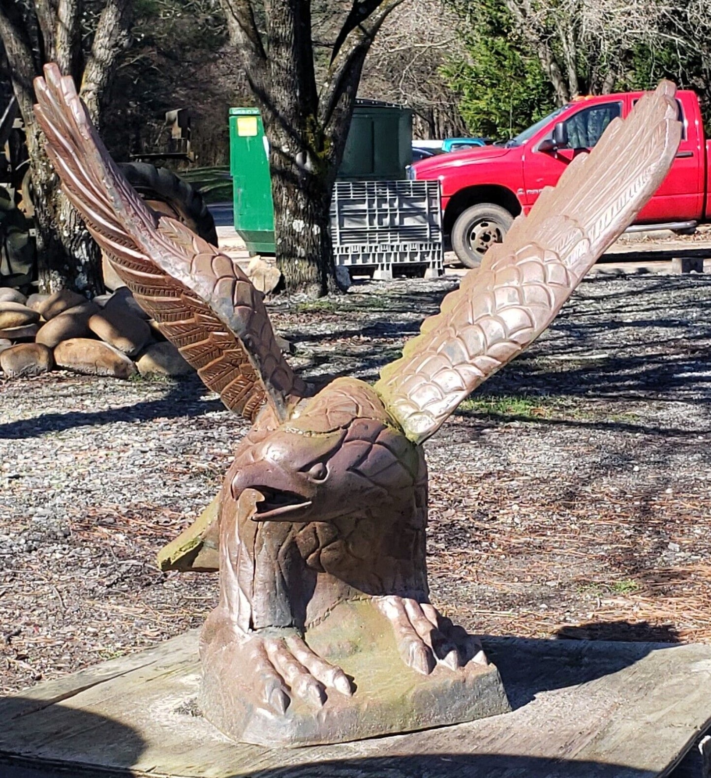 Ornate Cast Iron Eagle Statue 40" x 40" GA9770