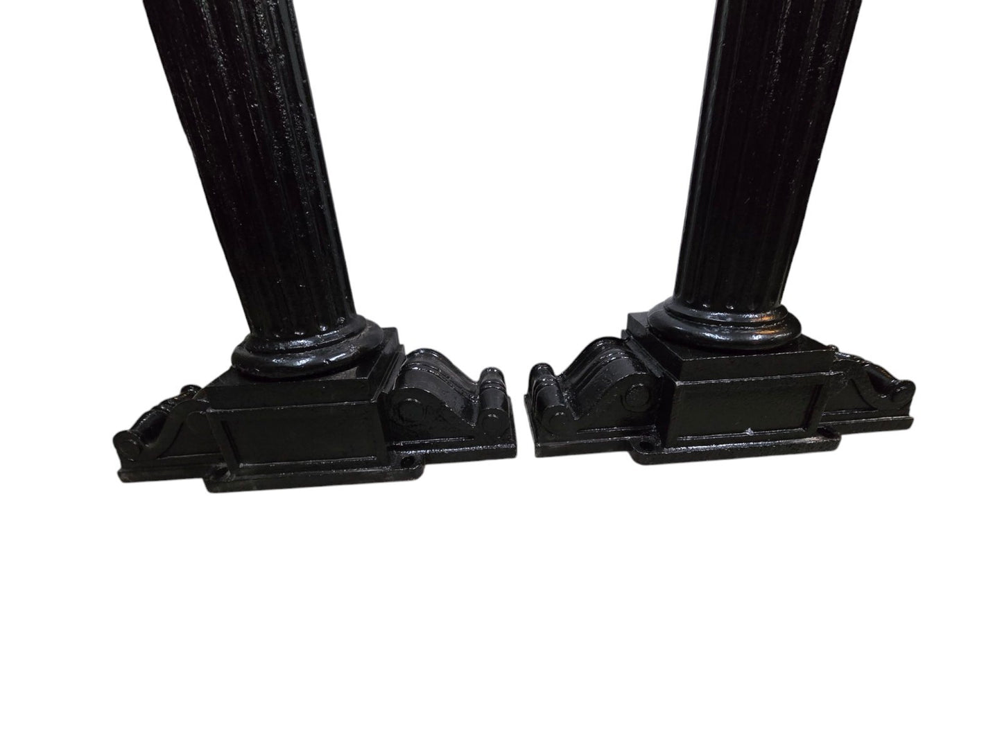 Pair Of Early 1900's Cast Iron Light Posts 93" GAM0257