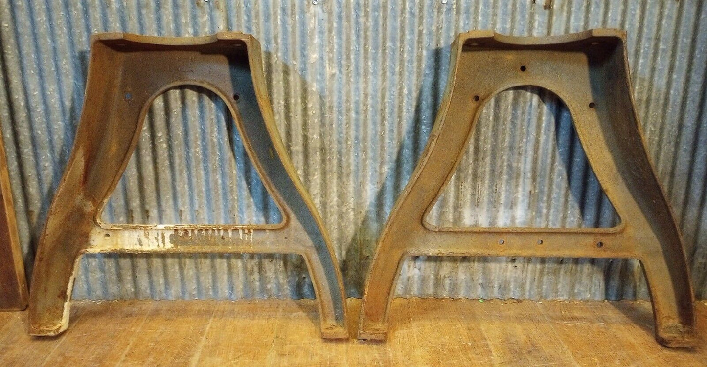 Pair of Cast Iron Machine Legs 20 3/4" Tall x 22 1/2" Wide