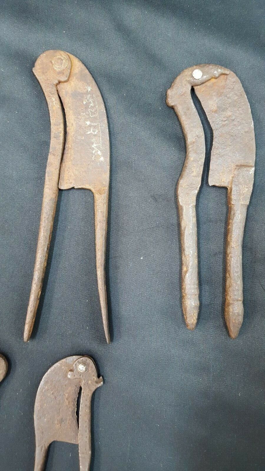 Set of 7 1800's Betel Iron Nut Cutters
