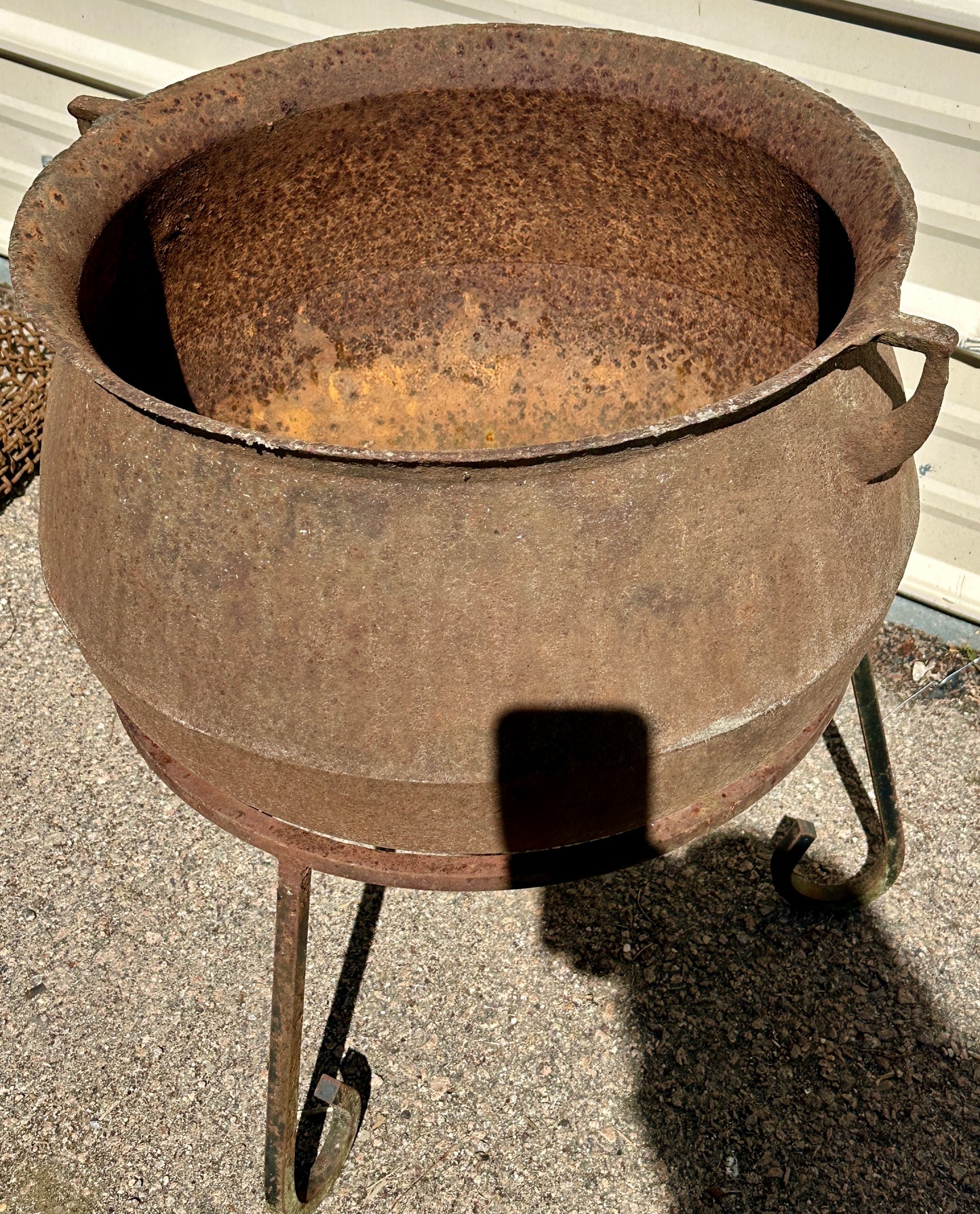 Antique Cast Iron Cauldron w/ Stand GA20891