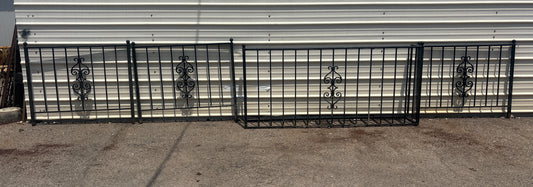 19 Feet of Iron Fence Panels GA21323