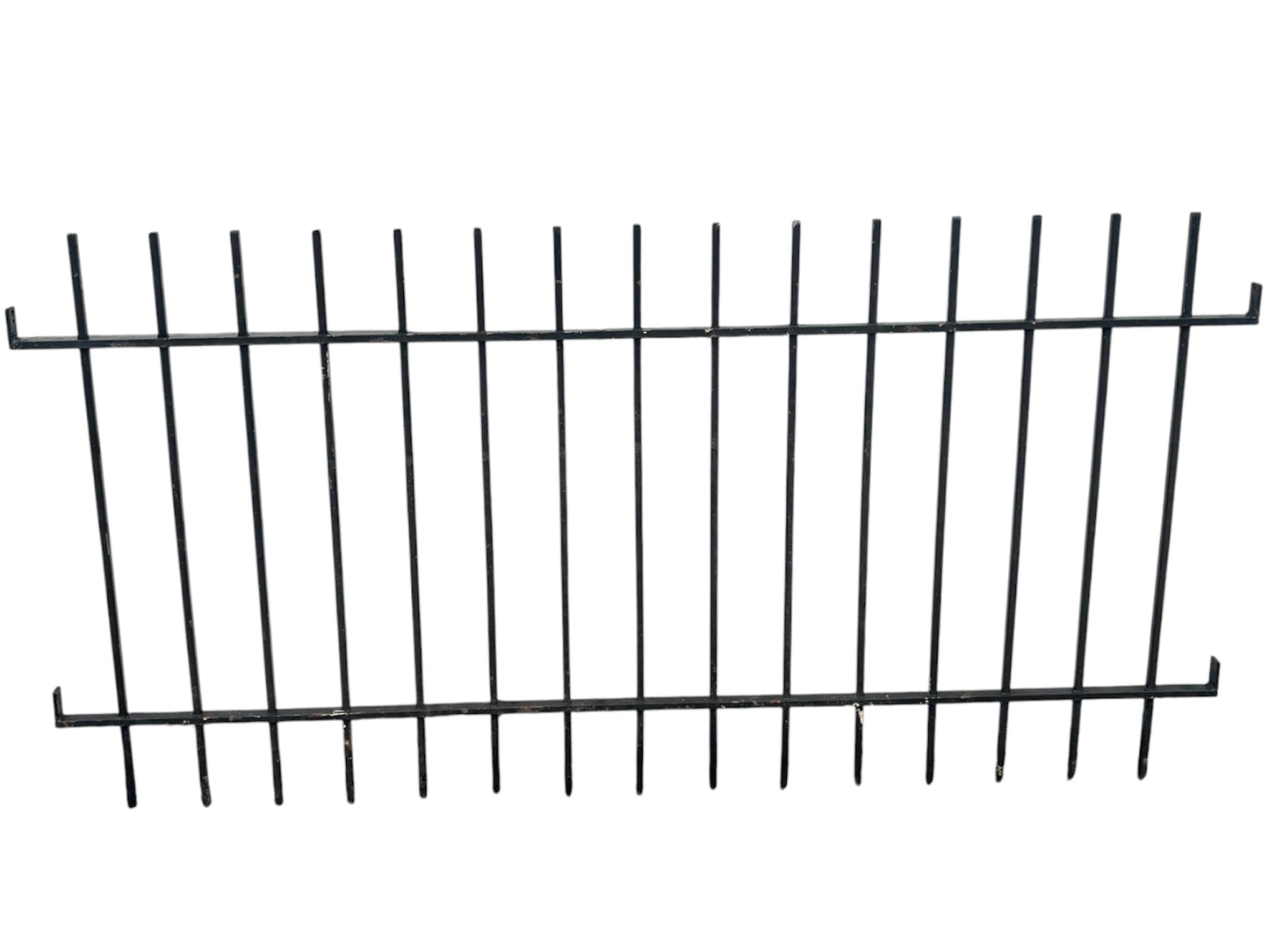 155 Feet of Antique Iron Picket Fence Panels GA21125