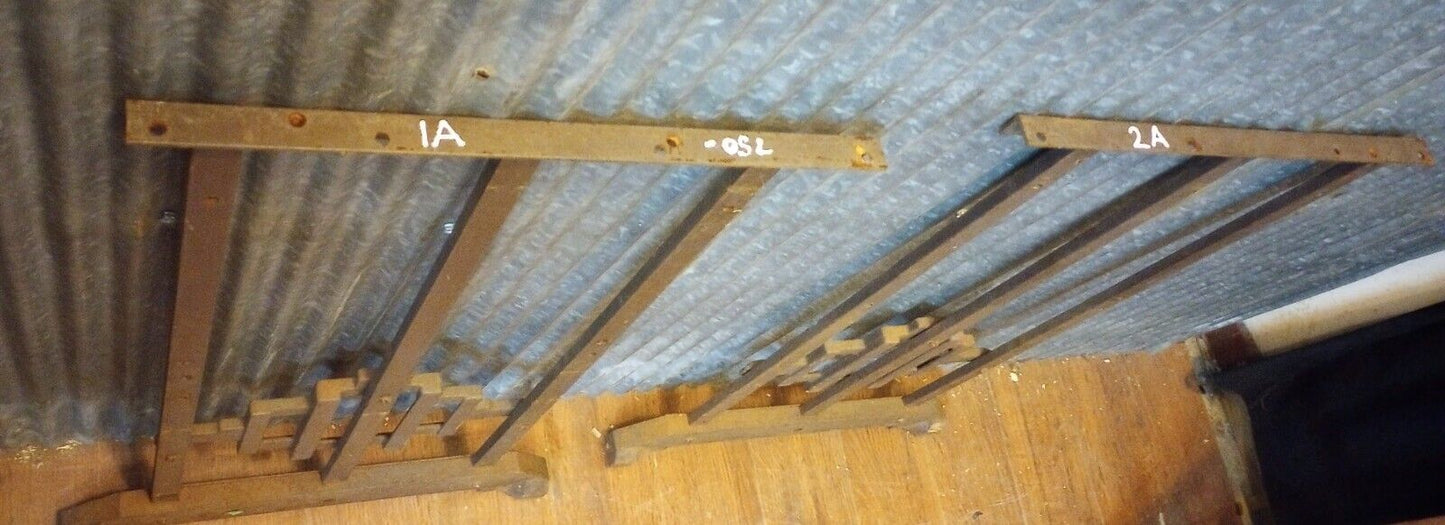 Pair of Art Deco Cast Iron Machine Legs with Casters 29 5/8" Tall x 18" Wide