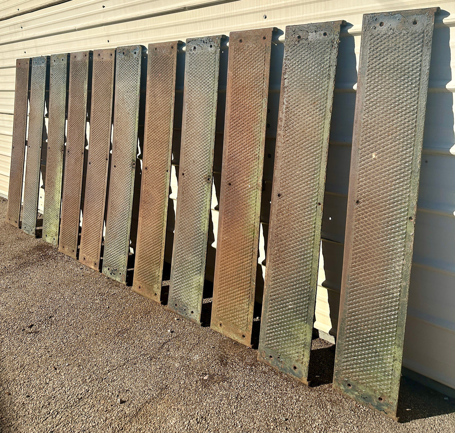 Set of 11 59" Long Cast Iron Stair Treads GA20610